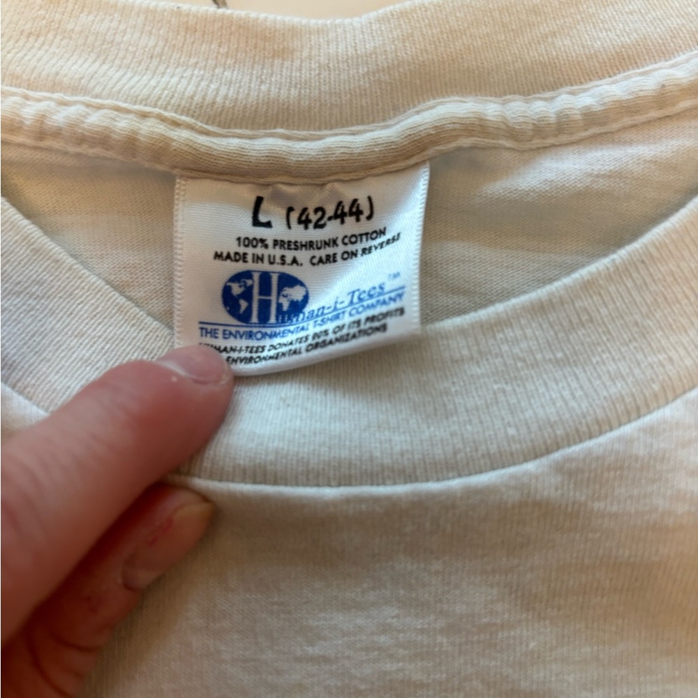 They Were Here First earth animal planet long sleeve white shirt save world top - Picture 9 of 11